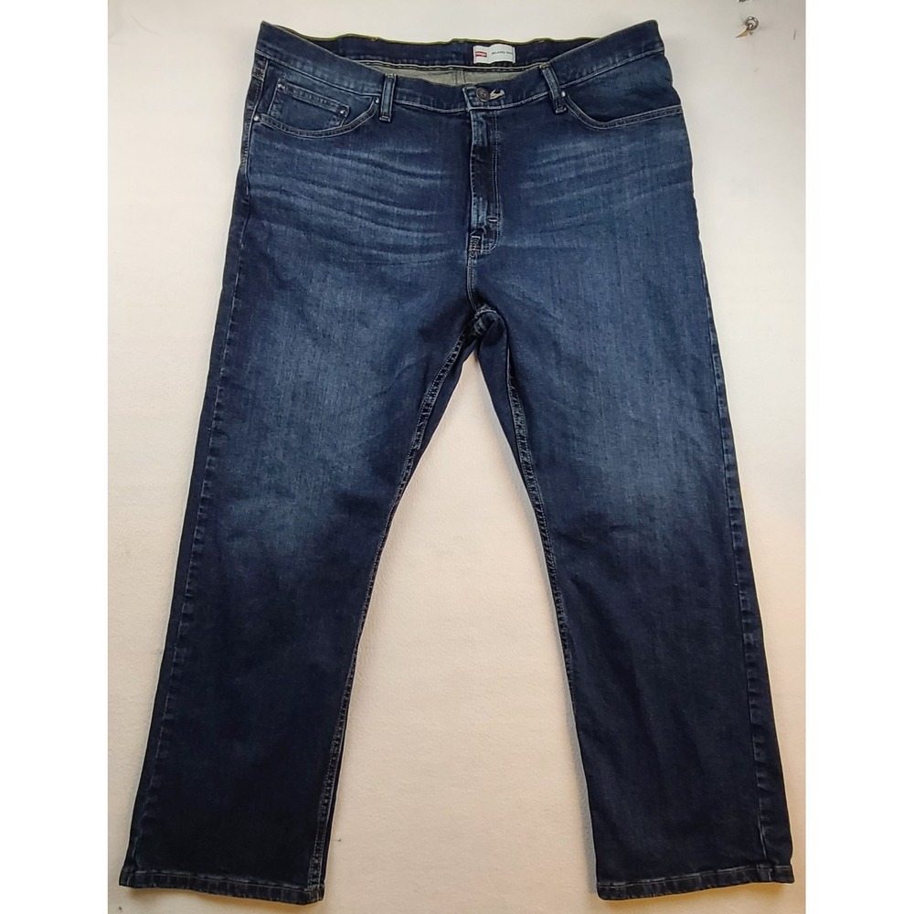 Wrangler Relaxed Boot Jeans Mens 40x30 Dark Wash Bootcut Stretch Denim Pants
